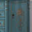 Rustic Semicircular Painted Wooden Accent Cabinet