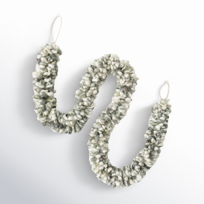 70" Gray Fabric Novelty Garland