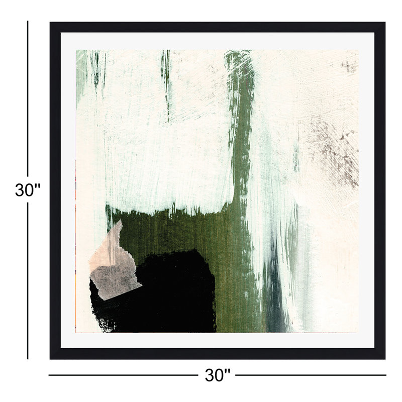 «Abstract Minimal» par Dan Hobday, reproduction d'art, H 30 po x l 30 po x P 2 po, Toile encadrée noire, Non