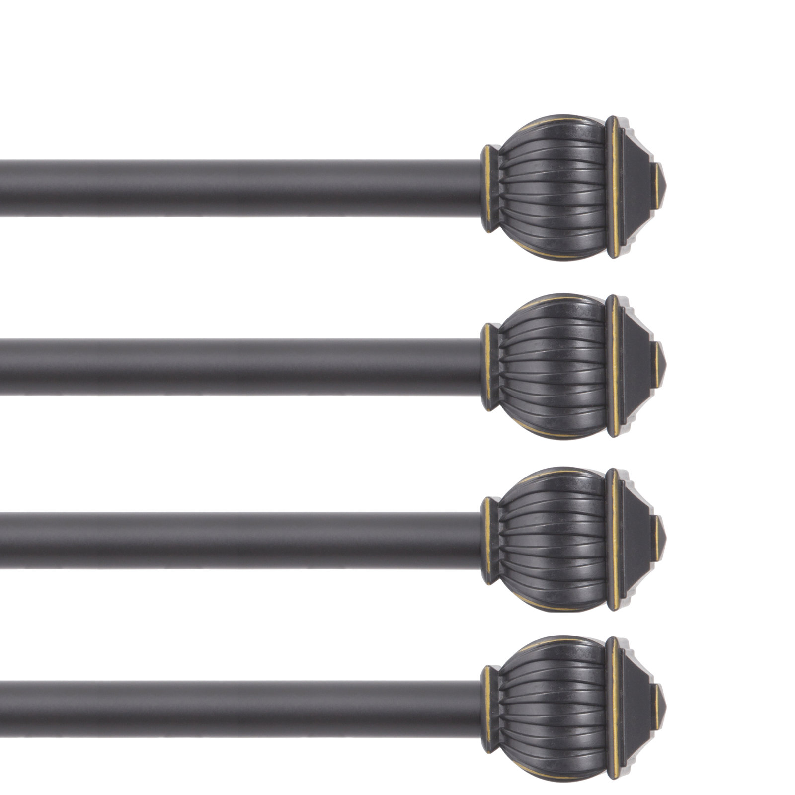 Lowri Beckett Standard Curtain Rod, Bronze, 48" - 86"