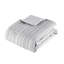Édredon 4 pièces double / grand gris, pince, rembourrage, -, avec 2 taies décoratives, lavable en machine, avec motif à rayures tissées et coussin décoratif à l'épreuve, coffre-fort, coussin, taies décoratives
