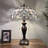 Haruko Tiffany Table Lamp Stained Glass Baroque Style Lavender LED Bulbs Included 16'W*16"D*24"H-39095494
