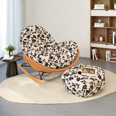 Chaise berçante ergonomique en chenille