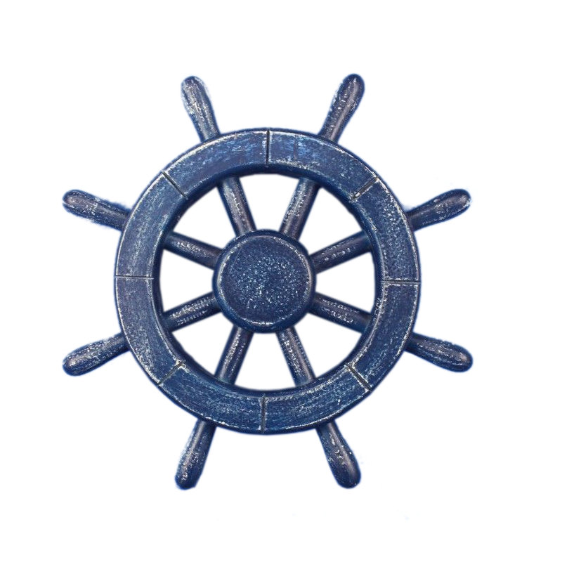 Décoration murale roue de bateau Elginpark 12 ", Bleu foncé