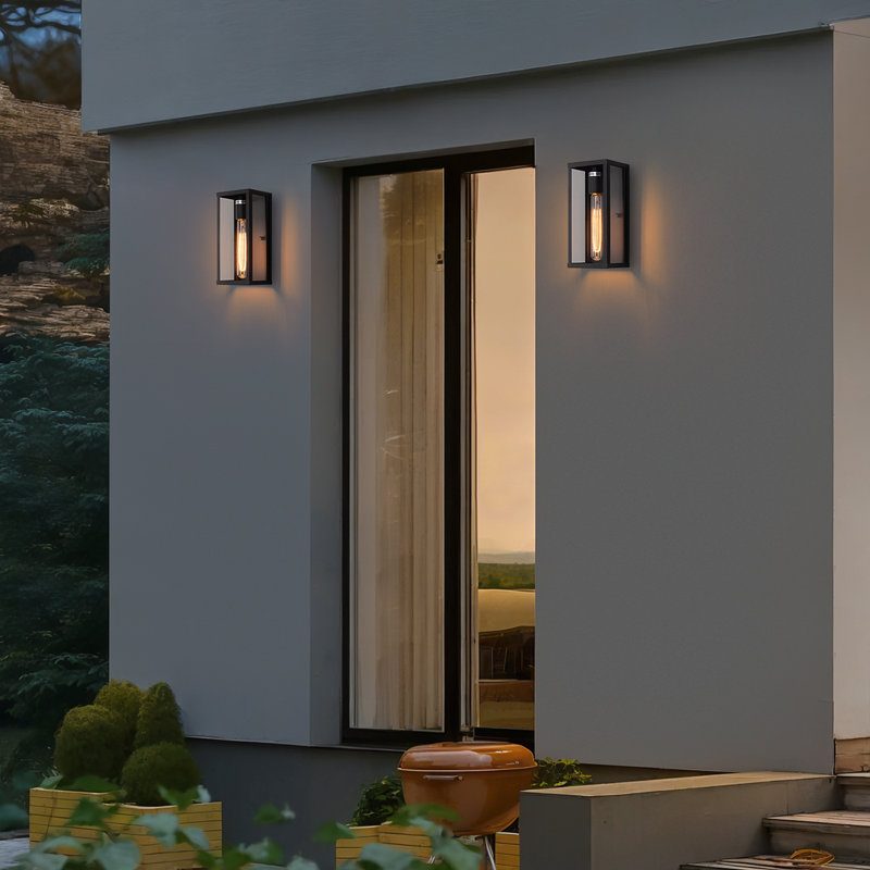 Brystol 10" Classic Outdoor Wall Sconce 1 Light in Matte Black