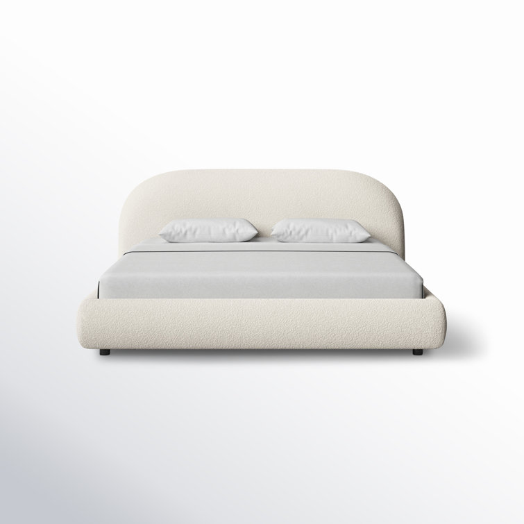 Sadarius Upholstered Fabric Bed with Rounded Headboard