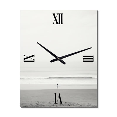 Minimalisme plage photo V - horloge murale nautique et de plage surdimensionnée