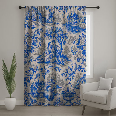 Rideaux de fenêtre Blue Toile
