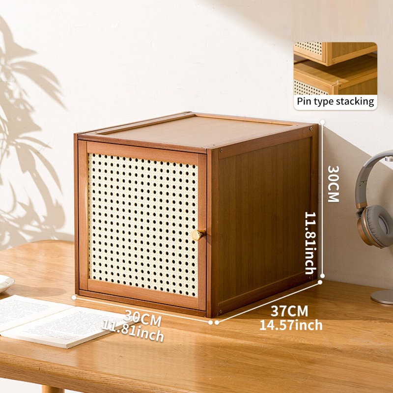 2 -Door Storage Cabinet, Beige-1 door