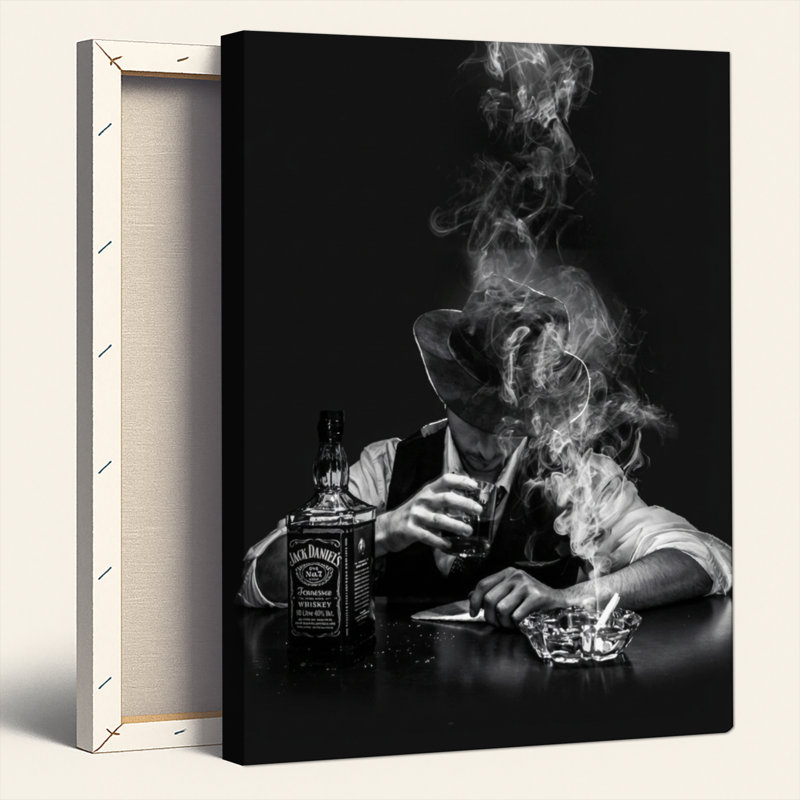 Ensemble de 1 tableau sur toile Smoke Man, 2840