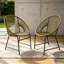 Ensemble de chaises de patio en osier-129028106