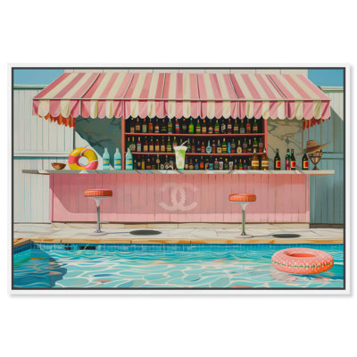 «Pink Pool Bar Party» par Glam Coastal Art 