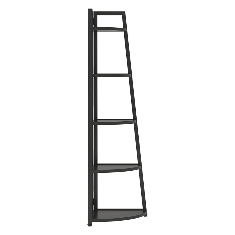 Tablette d'angle de 70,07 po de hauteur, Noir