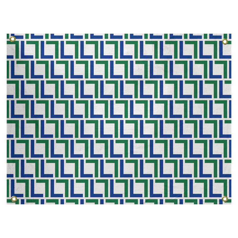 Tapisserie murale Seattle Football Luxury, H 27,5 po x l 37,5 po, Argent / Bleu / Blanc, polyester