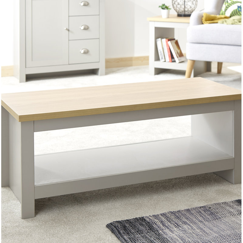 Loretta Sled Coffee Table, Soft Grey