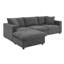 En forme de L contemporain avec canapé réglable en tissu à 4 places pour différents espaces, fabrication en fer, sièges confortables, capacité de 300 lb, salon modulaire gris moderne Dawn, appartement,-1797310956