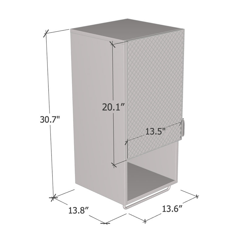 Bali 13.6" Bookcase with Matte Finish, Black