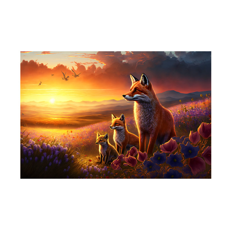 «Animals Woodland Animals», impression sur toile, H 16 po x l 24 po x P 2 po