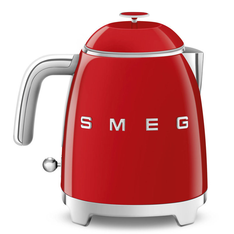 Red Retro Style Dual Wall Electric Mini Kettle