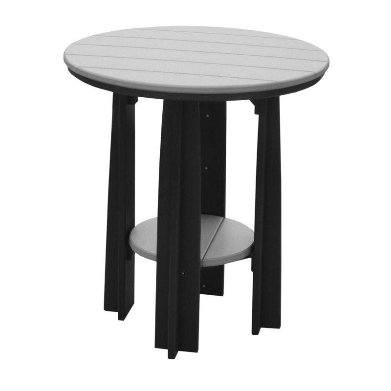 Table ronde 36 po Orchimont, Noir, Gris tourterelle