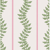 Graham & Brown Laurel Leaf Stripe Blue & Green Wallpaper