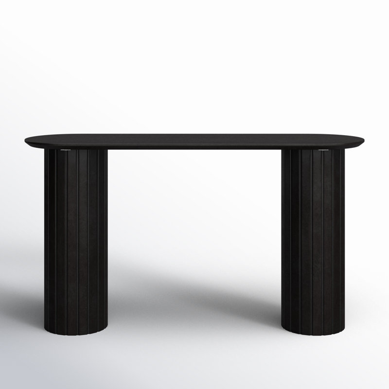 Daley 54'' Solid Wood Console Table, Black