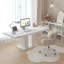 Grande table extensible en marbre blanc pour 6 à 10 sièges