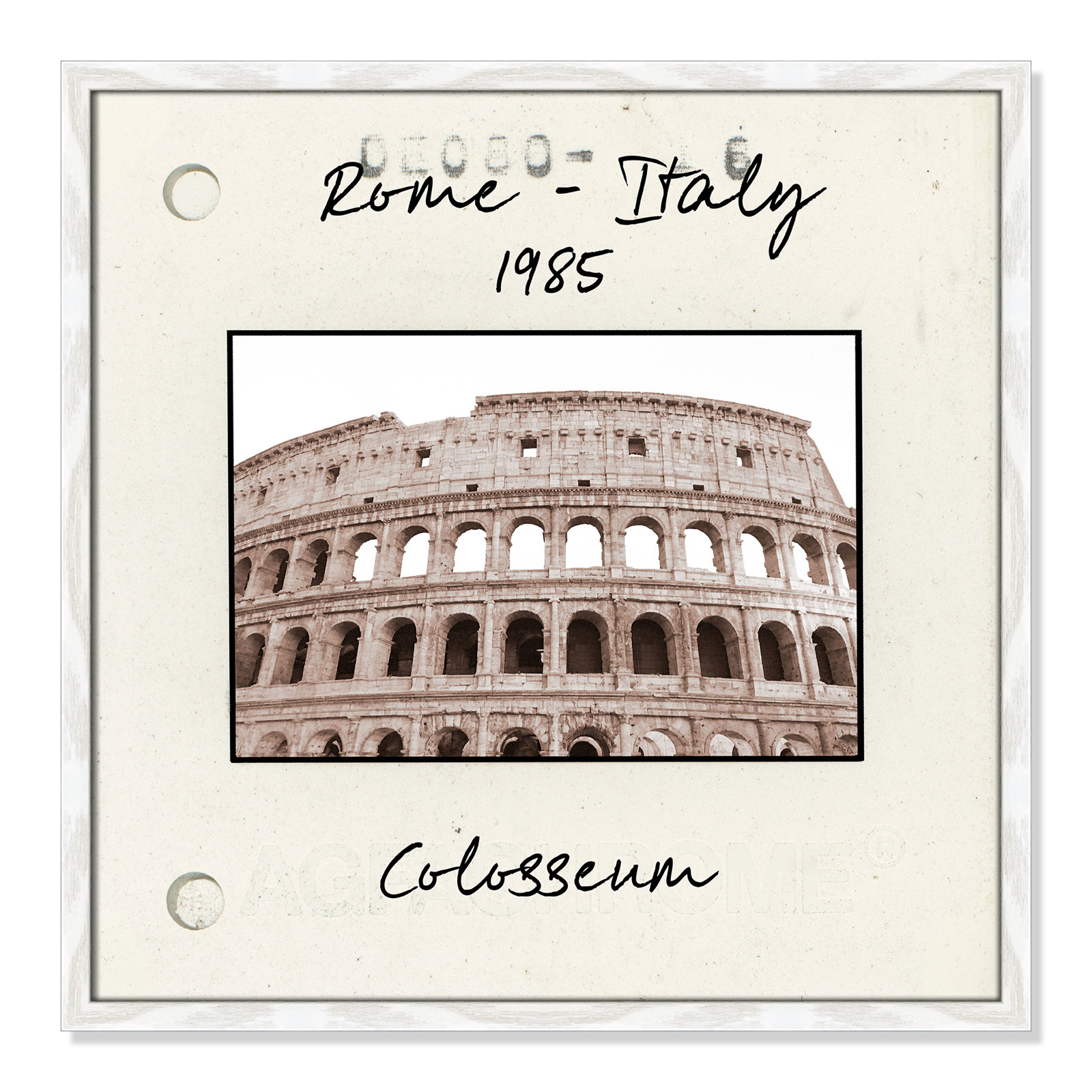 Ritona "Rome, Italy - Colosseum" Print, White Single Picture Framed Paper, 23.5" H x 23.5" W x 0.75" D