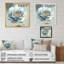 «Chic Blue Blooming Flower IV - Floral», reproduction sur toile encadrée-1429536386-1429536445