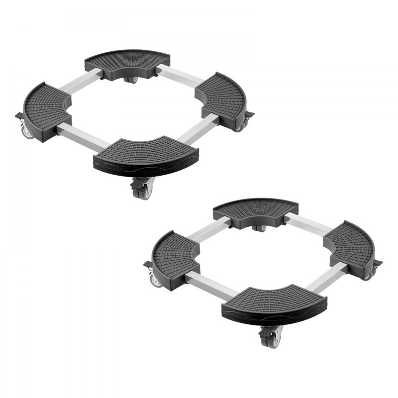 Round Trash Can Dolly 15-22.8 in Adjustable Plastic Bin Dolly 400lbs