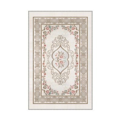 Luxurious Woven Area Rug, 100% Polyester, 23.6 x 39.4 inches | 650 g/m², 0.3 in Pile Height | Antibacterial, Non-Slip PVC Dot Underside, Machine Washable | 3D Digital Printing, Perfect for Living Room & Bedroom Decor