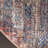 Machine Washable Southwestern Blue/Red Area Rug-1536346718