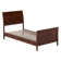 Arite Full Solid Wood Low Profile Sleigh Platform Bed with Matching Footboard in Espresso
