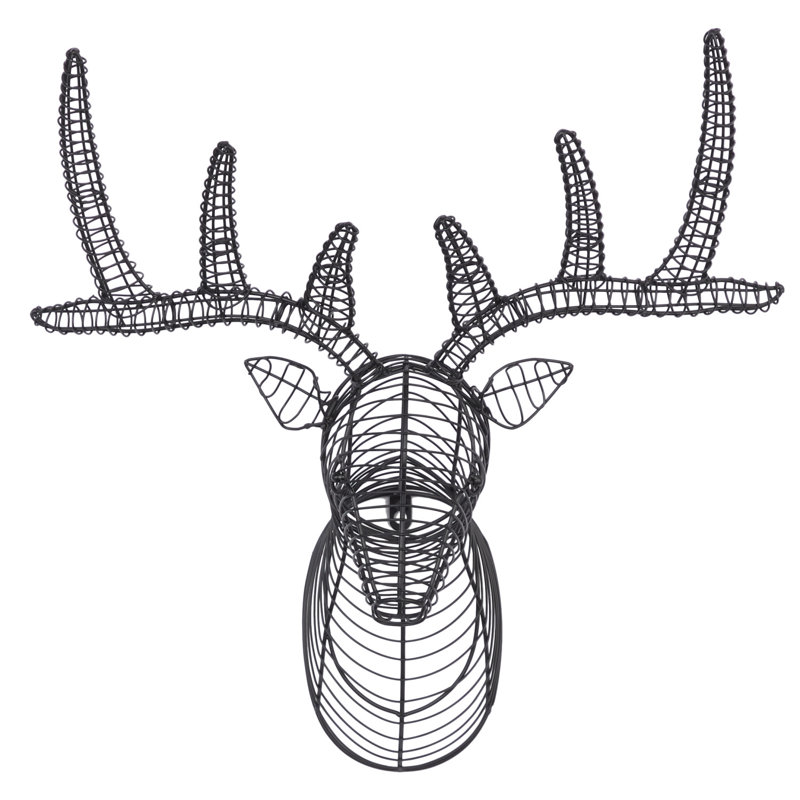 Décoration murale tête de cerf en métal