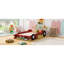 Lit plateforme double en forme de voiture de course avec roues, bleu-1898352373