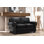 Causeuse à accoudoirs carrés en cuir véritable 62 po Fardin
