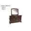 Commode 1Pc de style traditionnel 3 petits tiroirs 4 grands tiroirs Pieds de chignon Poignées à tirer Boutons ronds Meubles de chambre à coucher à finition cerisier (inclut la commode seulement et non le miroir)