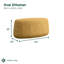 Grand repose-pieds rembourré Burdett moutarde-789616578