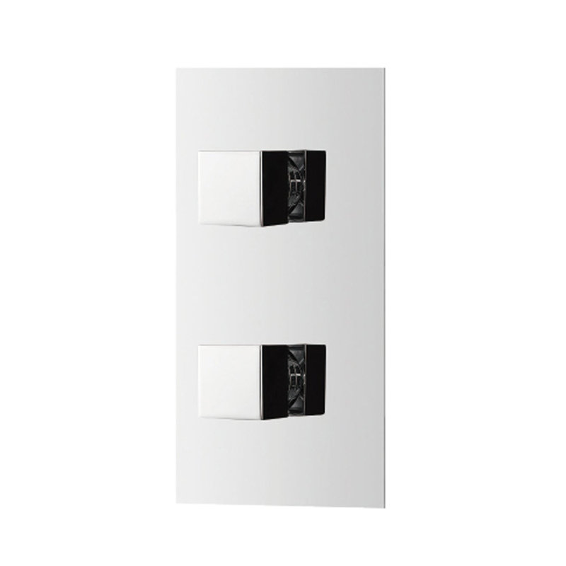 Dax Square Plate And Handle Kit, Chrome, Chrome