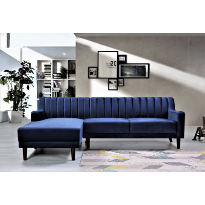 Canapé et chaise longue en velours de 89,5 po Chehalis