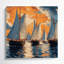 Art nautique gris sur toile-1994563289