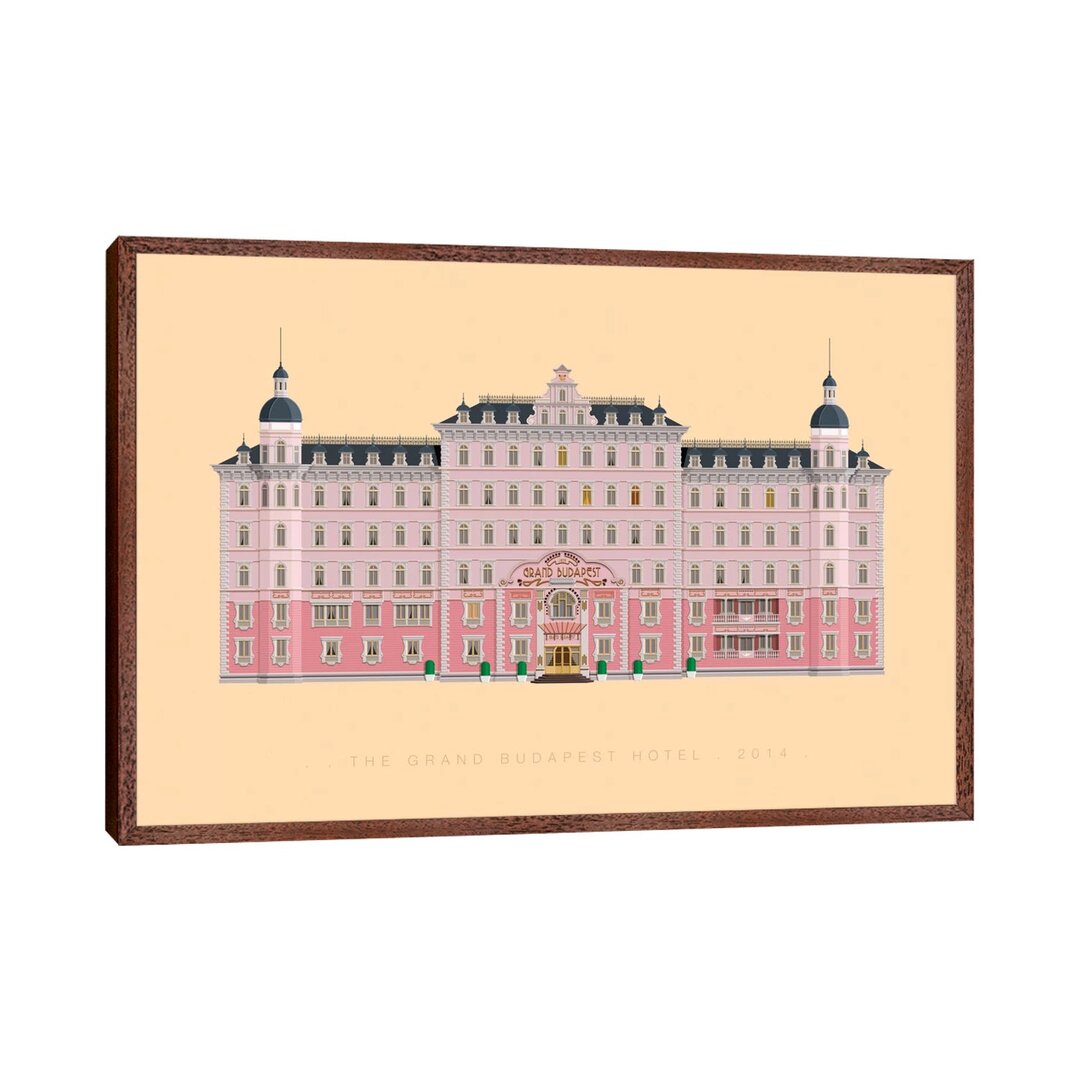 Leinwandbild - Grafikdruck „The Grand Budapest Hotel” von Fred Birchal