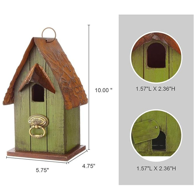 Maison d'oiseaux 10 po x 5 po x 5,5 po Strader