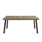 Grider Solid Wood Dining Table, Modern Industrial Dining Table, Patio Table
