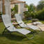2-Pack Light Green Folding Patio Chaise Loungers with Rocking Motion – Heavy-Duty Steel Frame, Breathable Fabric, Easy-Store Design for Backyard, Poolside & Garden