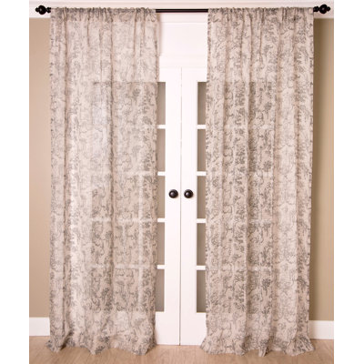 Linen Sheer Curtain Single Panel