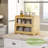 Double Layer Bread Box For Kitchen Countertop, Large Breadbox Bread Container Storage With Windows(Natural Bamboo)