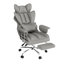Ergonomic Adjustable Reclining Swiveling Office Chair - Faux Leather with Footrest for PC-127376176
