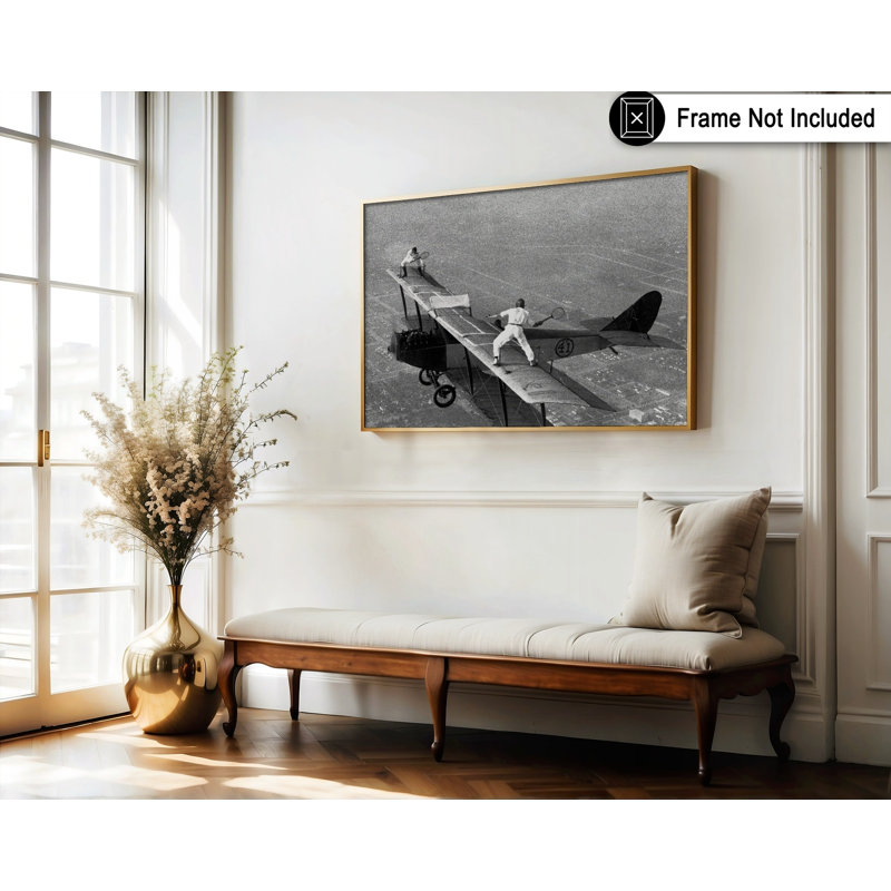 Tennis sur avion, Sans cadre, Affiche, H 12 po x l 16 po