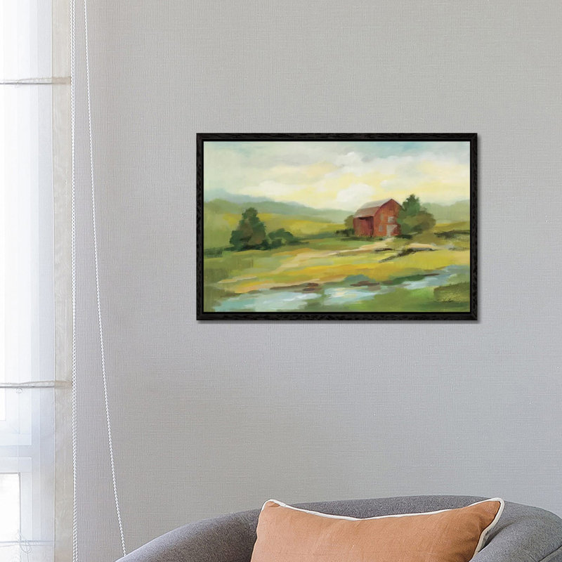 Springtime Farm by Silvia Vassileva - Gallery-Wrapped Canvas Giclée on Canvas, Black Floater Framed, 66.04 cm H x 45.72 cm W